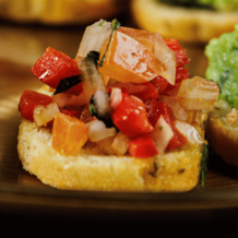 Roasted Tomato & Pepper Bruschetta