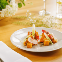 Cumin Roasted Squash, Toasted Pine Nuts, Chilli & Coriander Dressing
